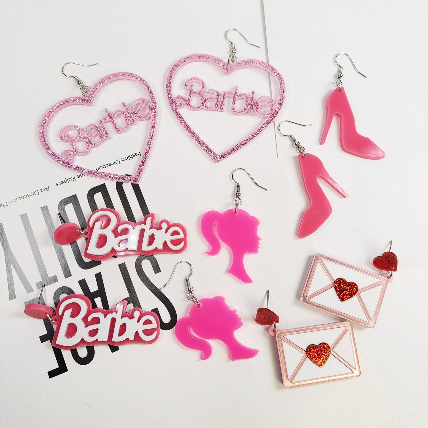 Alloy Love Letter Earrings MIC-JiaY024