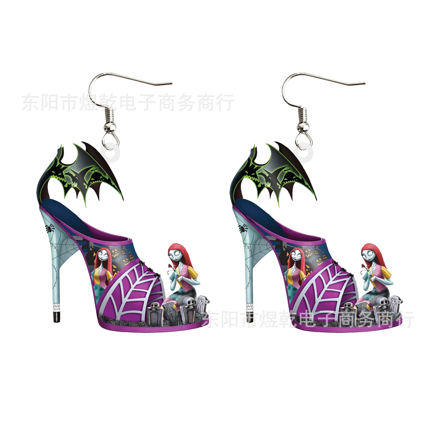 Acrylic cartoon Christmas horror night earrings (Minimo de Compra 10)  MIC-YuQ007