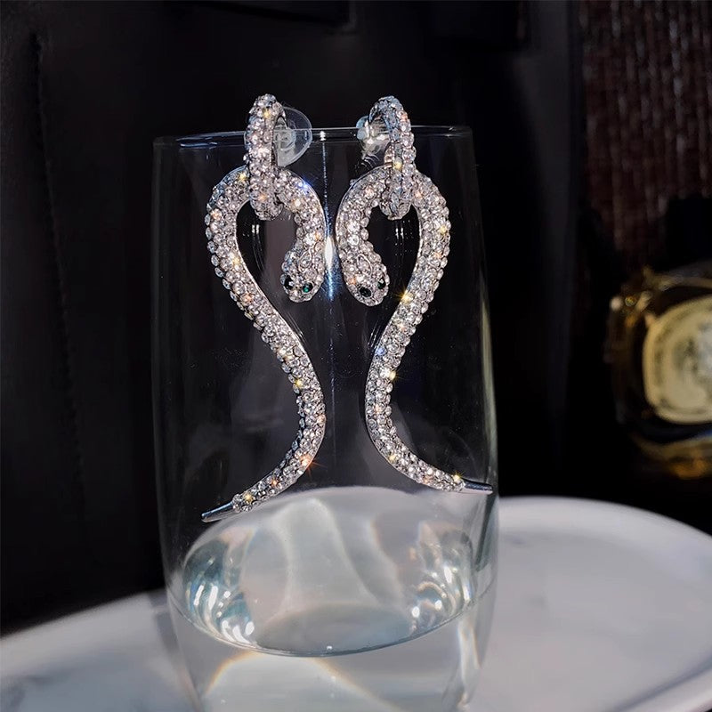 Alloy Fashion S Snake shaped Earrings MIC-DongJ002