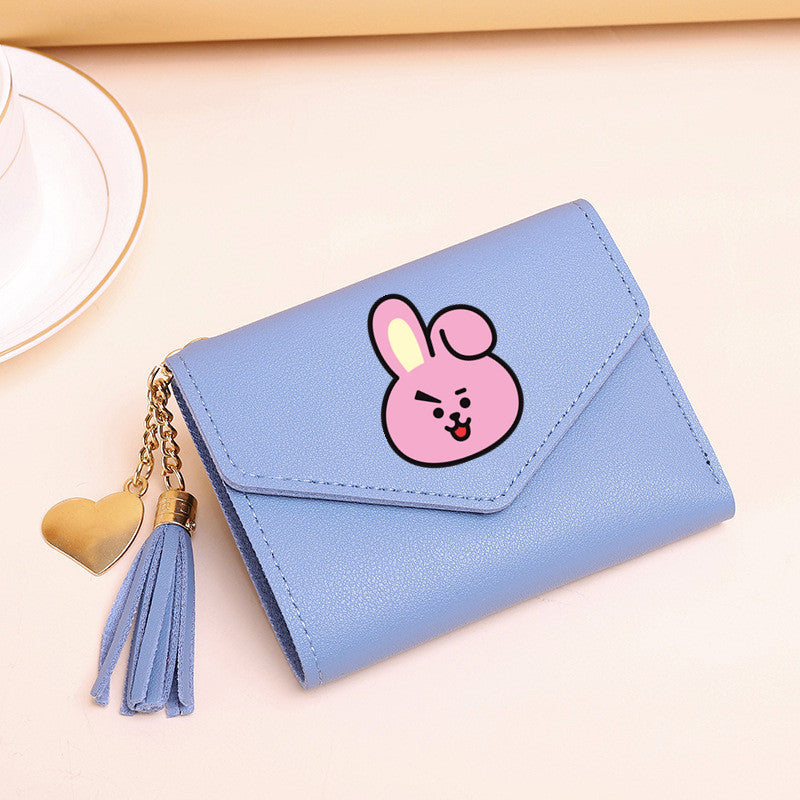 PU card bag tassel short wallet MIC-XingY015