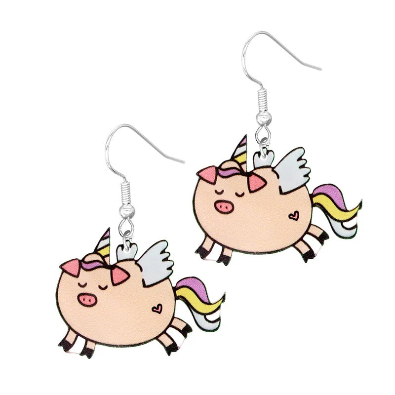 Acrylic cartoon crab earrings (Minimo de Compra 10)  MIC-YuQ006