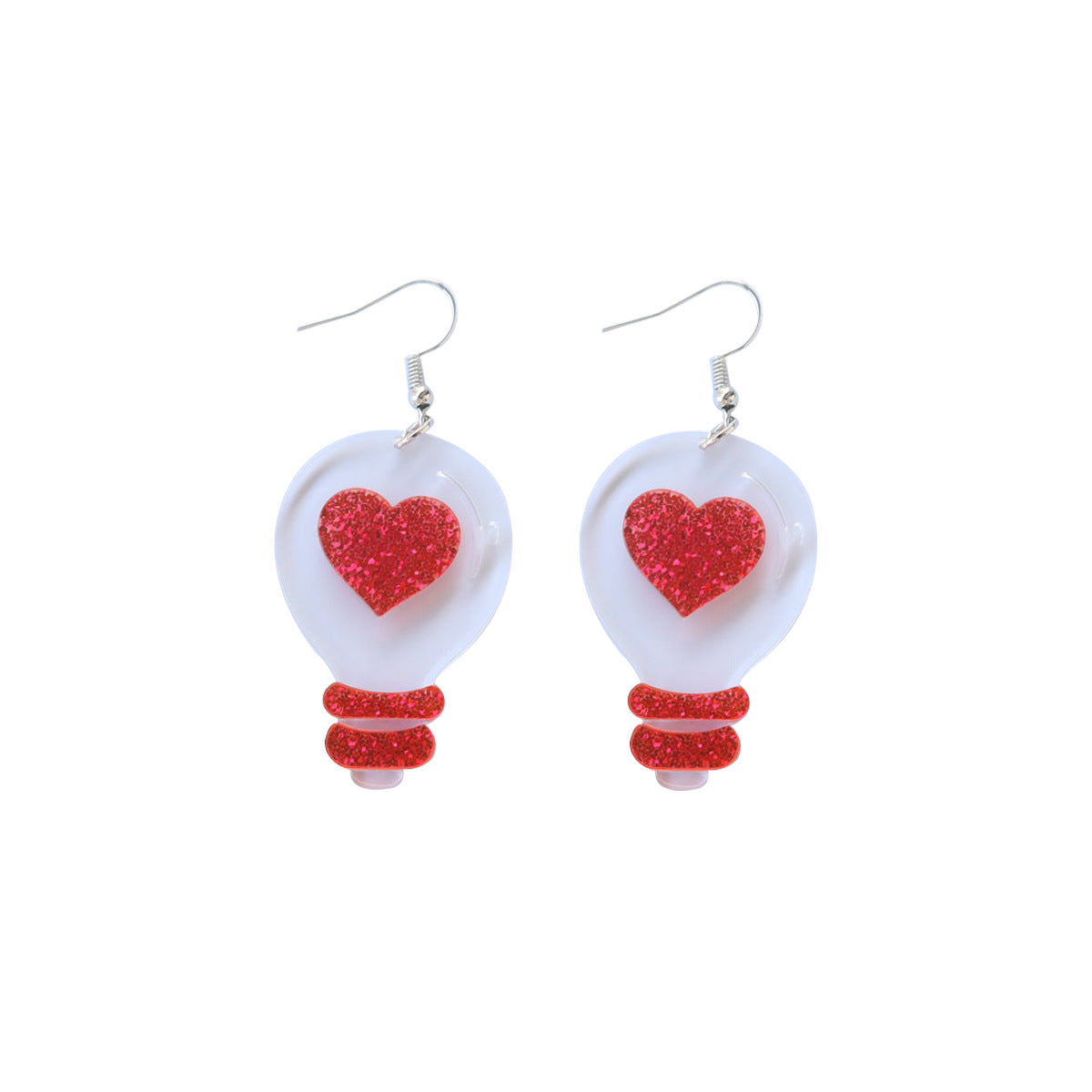 Acrylic Love Light Bulb Earrings MYA-OuG083