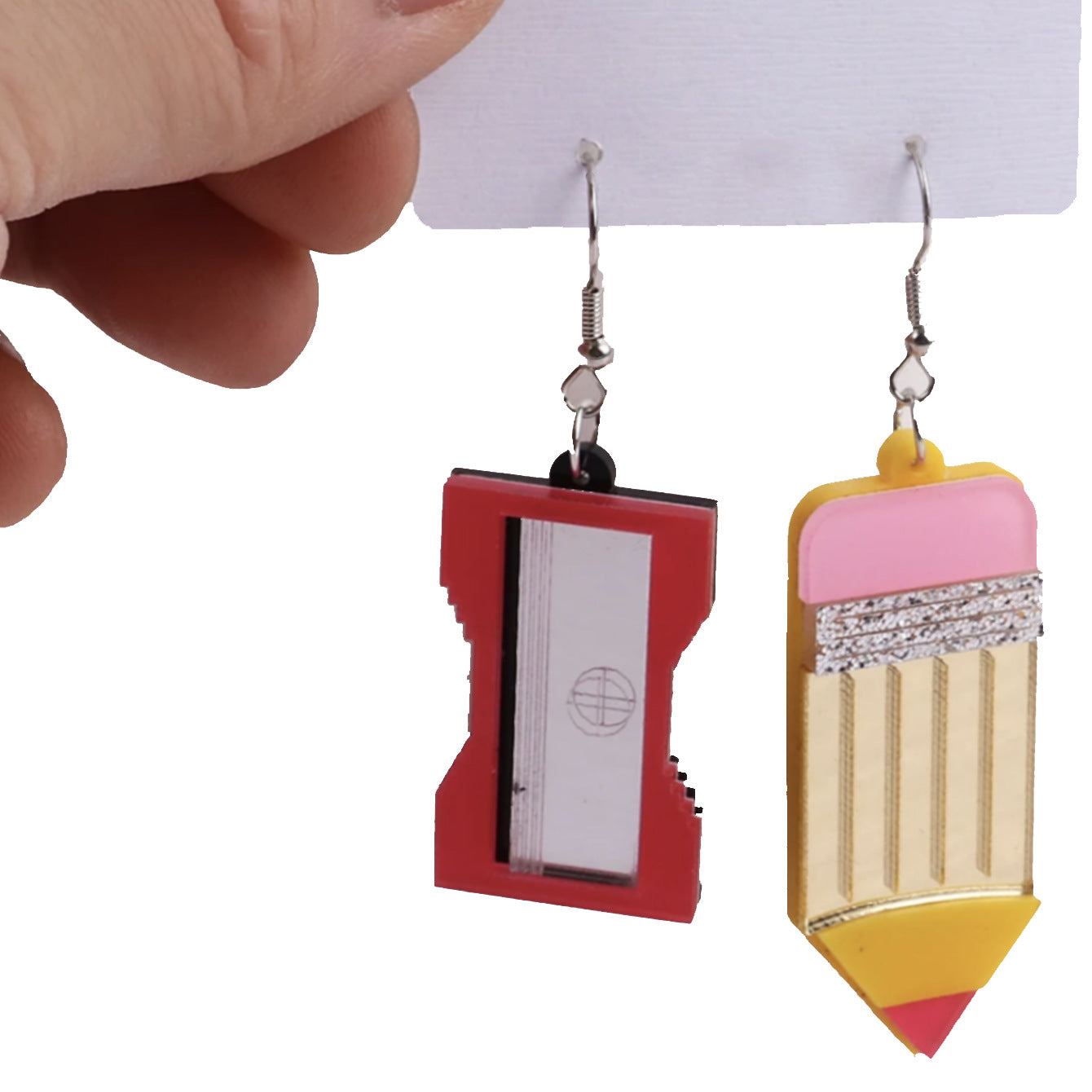 Alloy resin simulation sharpening pen earrings (Minimo de compra 5) MIC-AoY002