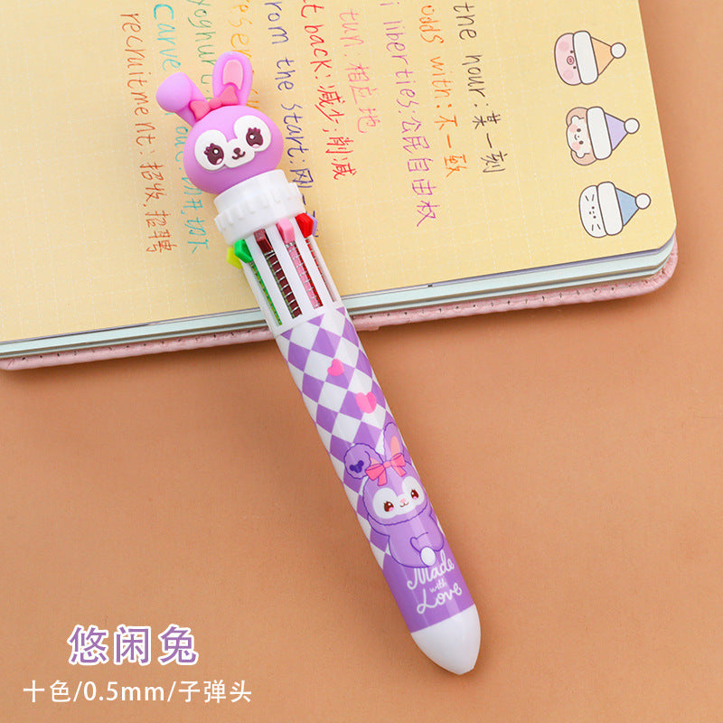 Plastic Cartoon Rabbit Press Gel Pen dichen003