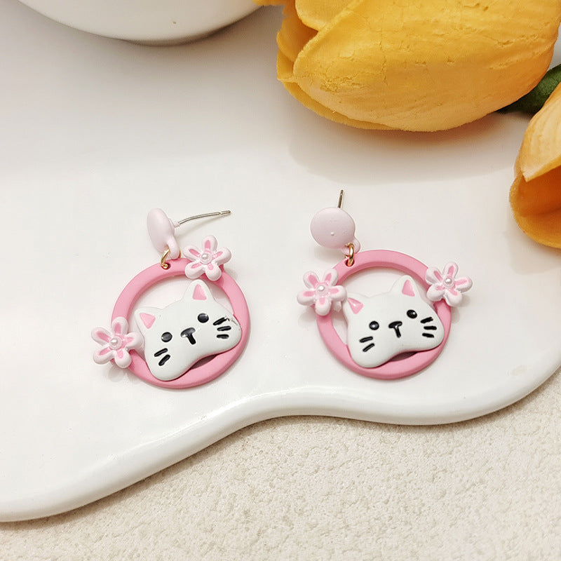 Alloy cartoon cat earrings (Minimo de Compra 2) MYA-BLD052