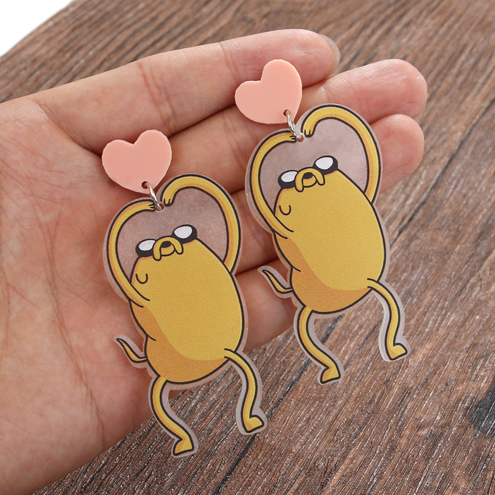 Acrylic cartoon anime old leather earrings (Minimo de compra 2) MIC-ManT028