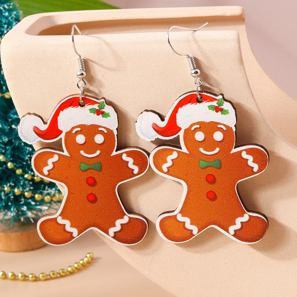 Acrylic cartoon gingerbread human earrings (Minimo de Compra 2) MYA-YueS009