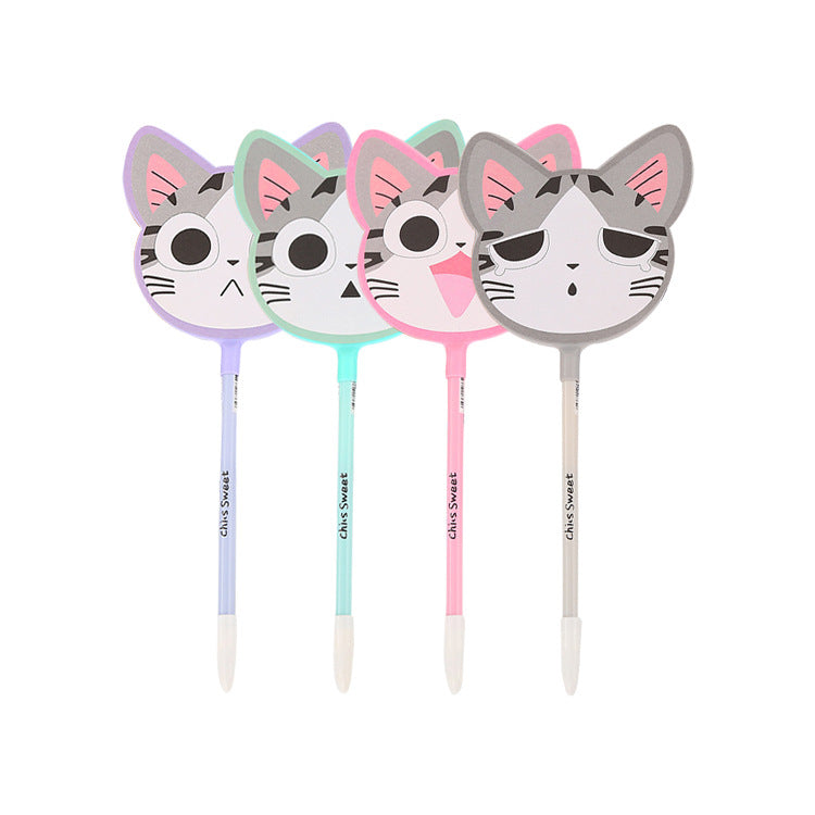 Cartoon Cat Fan Plastic Ballpoint Pen Liuj003