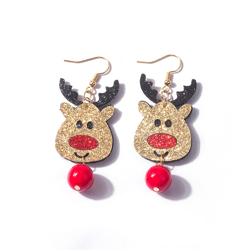 Alloy cartoon Santa Claus earrings MIC-QingH018