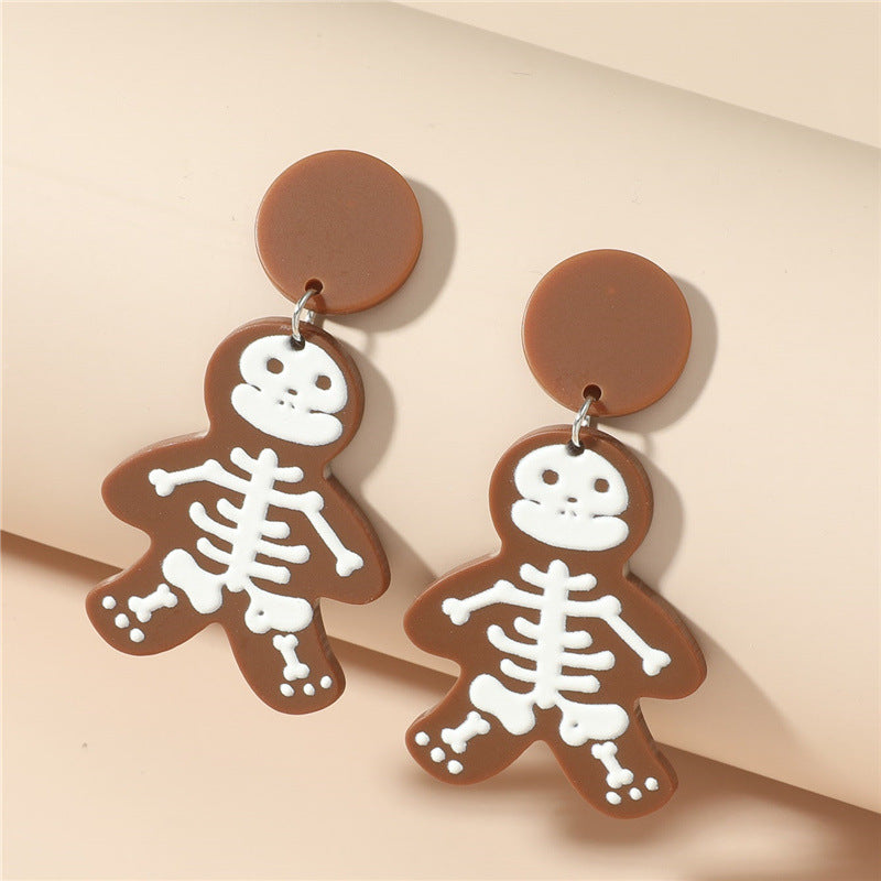 Acrylic Halloween painted earrings (Minimo de Compra 2) MYA-QiShang004