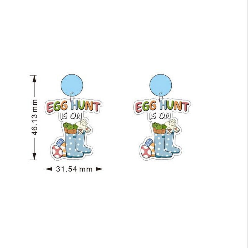 Acrylic truck egg dwarf earrings MYA-XueP144