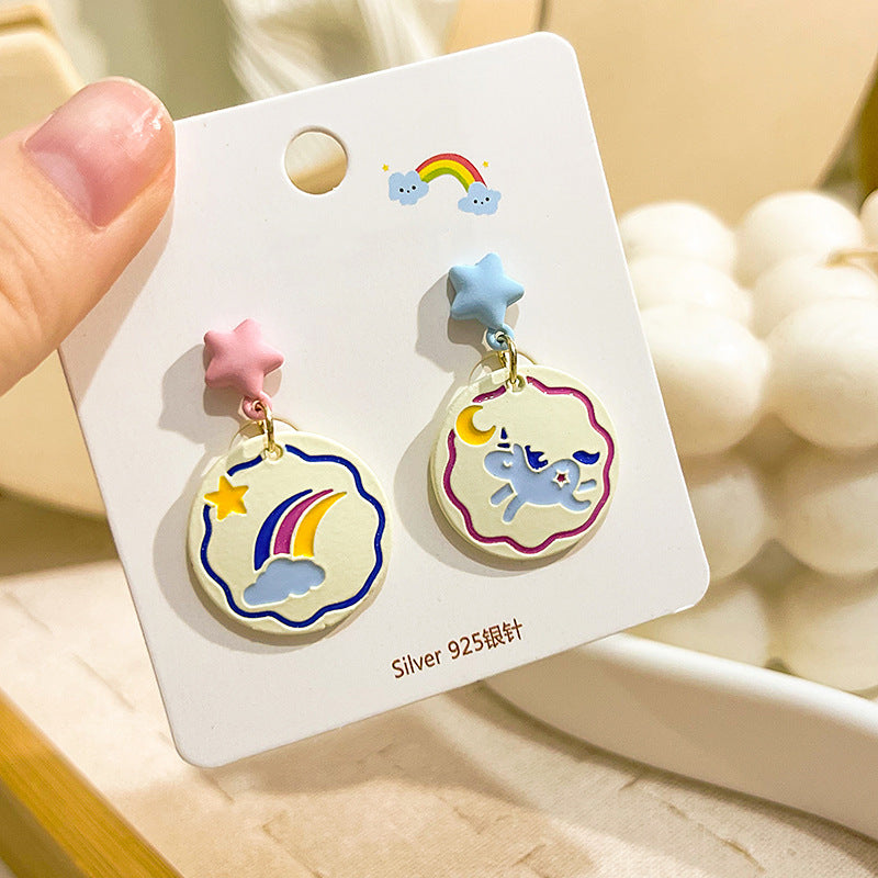 Acrylic cartoon characters with multiple earrings MIC-HongC026