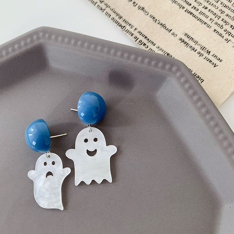 Alloy Asymmetric Ghost Earstuds MIC-XiM016