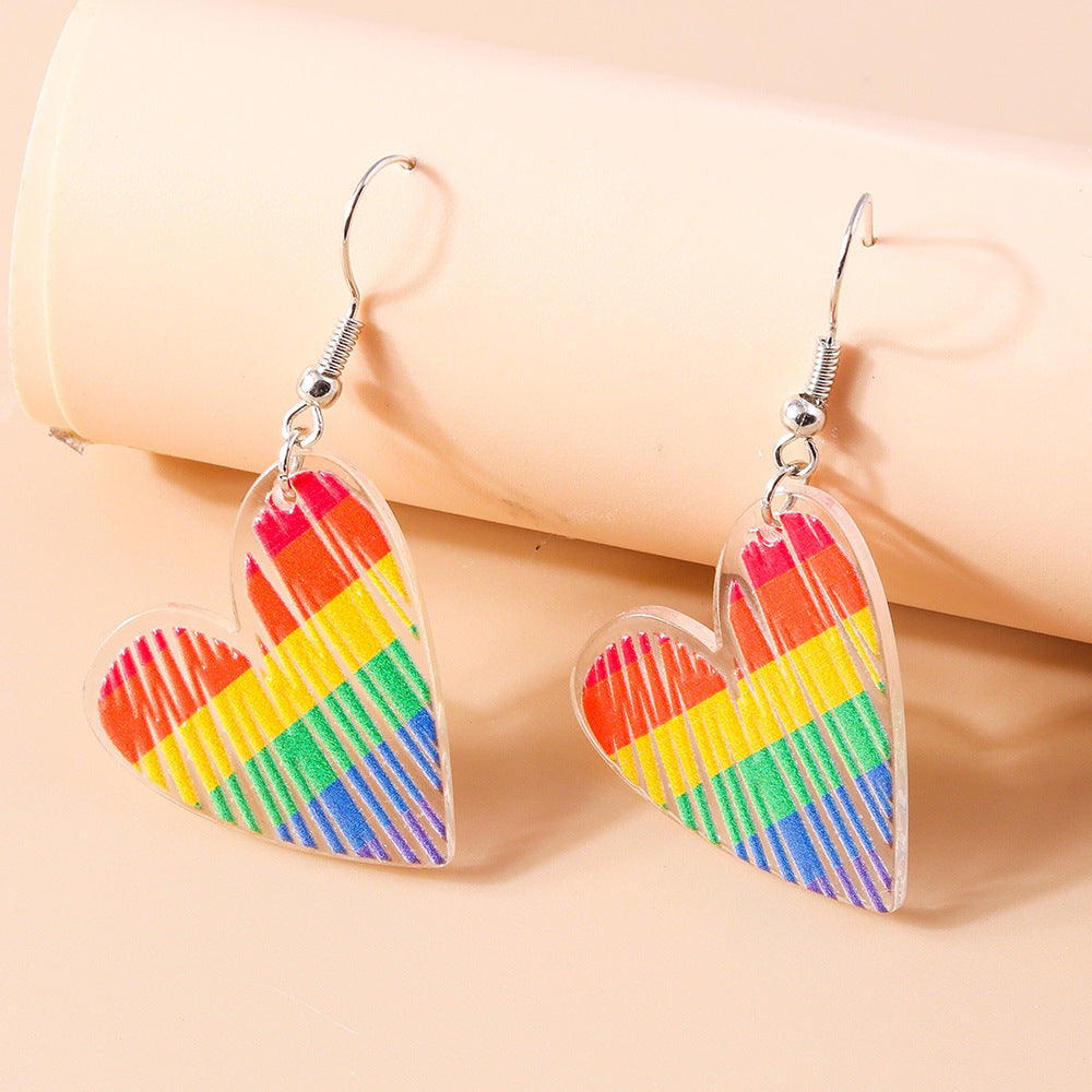 Acrylic Rainbow Cloud Earrings (Minimo de Compra 2) MYA-YueS005