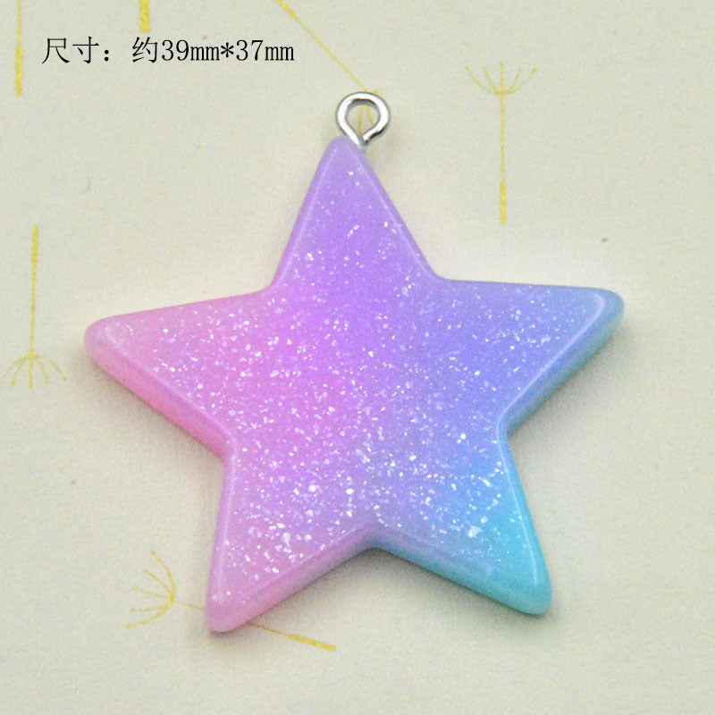 Resin gradient five pointed star accessories MYA-HuiX001