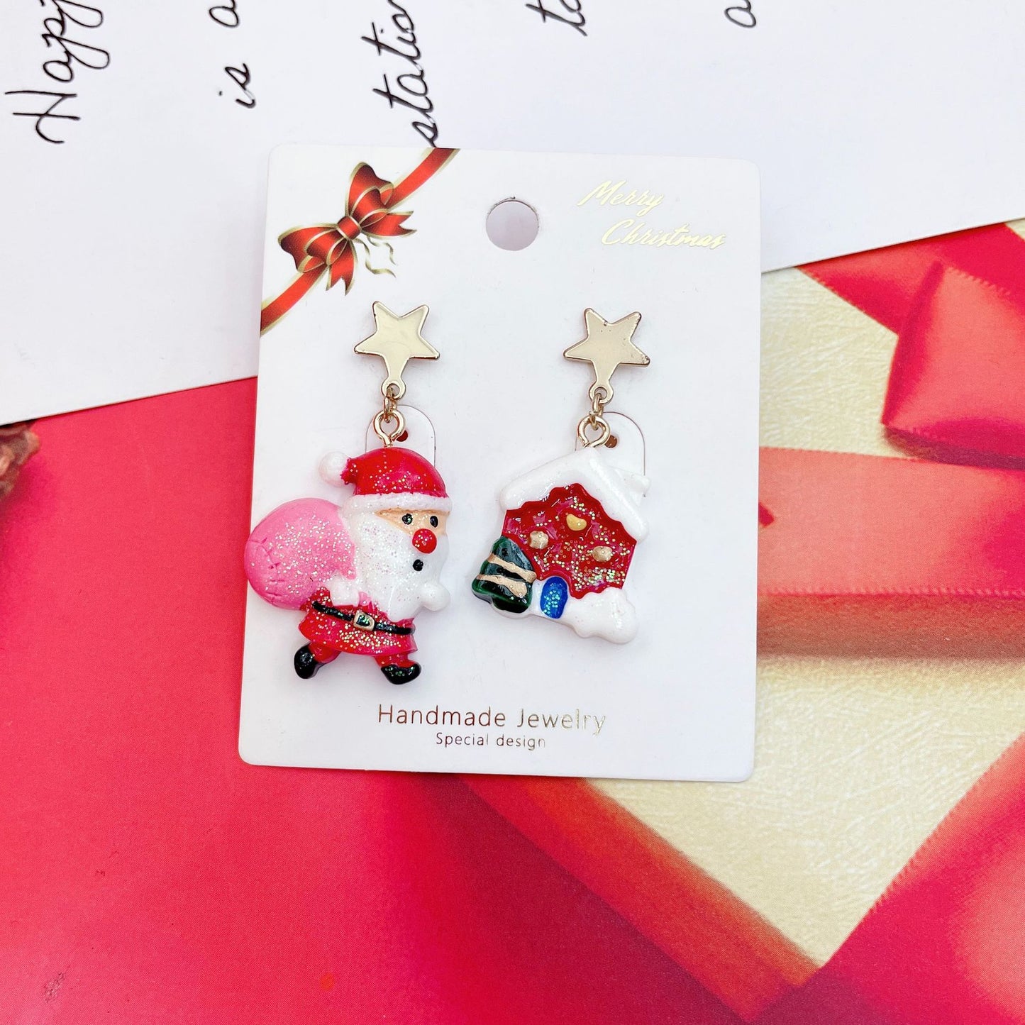 Alloy cartoon Christmas series earrings (Minimo de Compra 2) MYA-QiW012