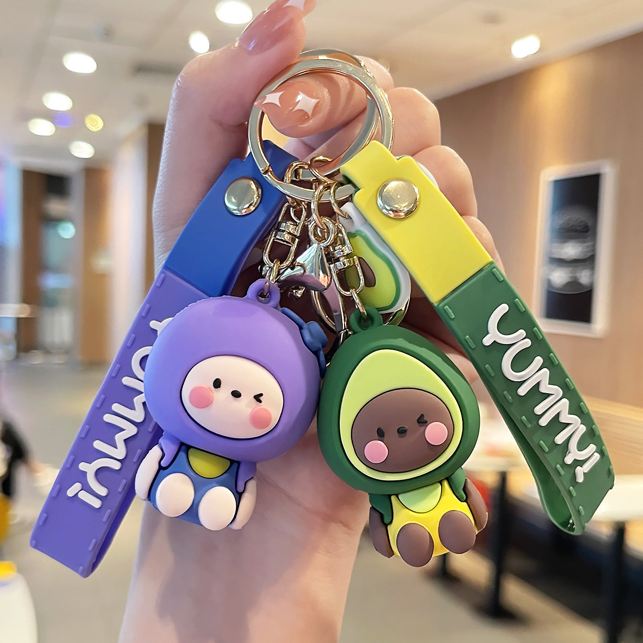 Keychains PVC Alloy Fruit Animal Cartoon(M) JKe002