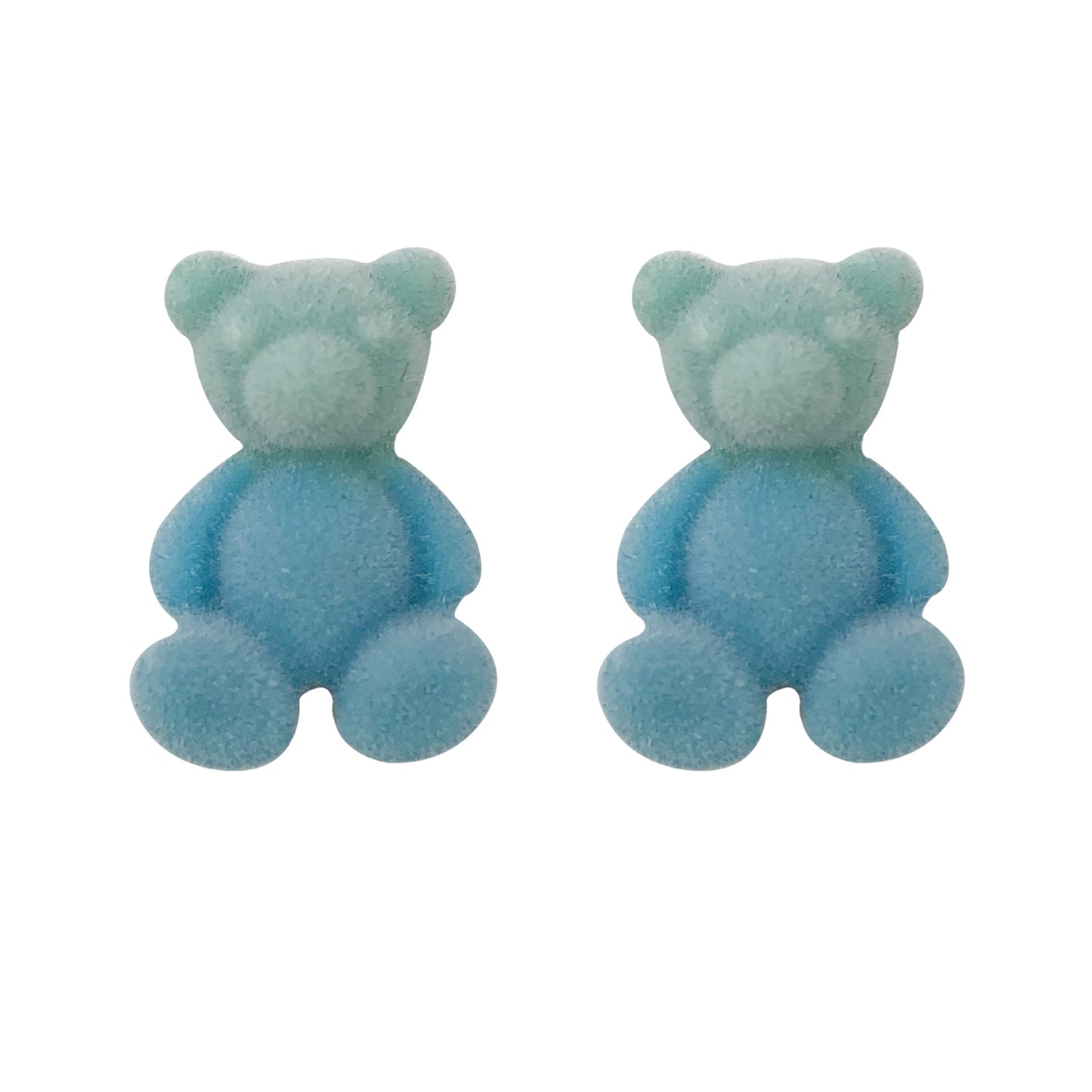 Alloy Blue Gradient Bear Earrings MYA-YinXin001