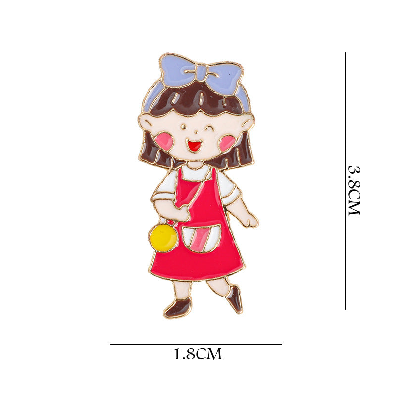 Alloy cute cartoon anime brooch MIC-QiSen006