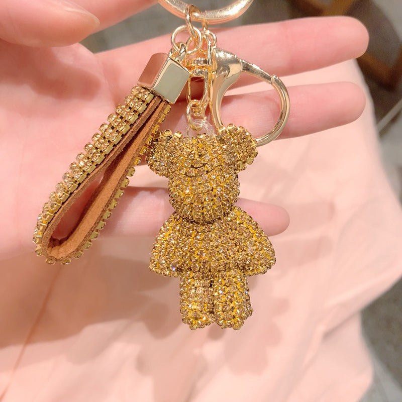 Diamond Bear Alloy Keychain MIC-ShuoT006