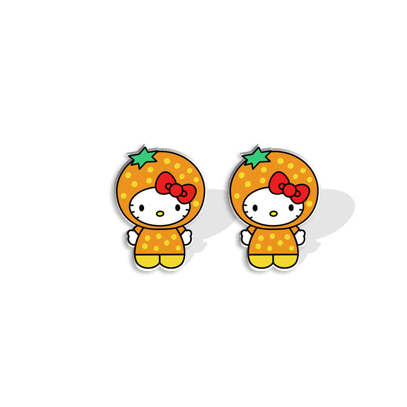 Alloy cartoon cute apple strawberry earrings (Minimo de compra 5) MIC-XiangL073