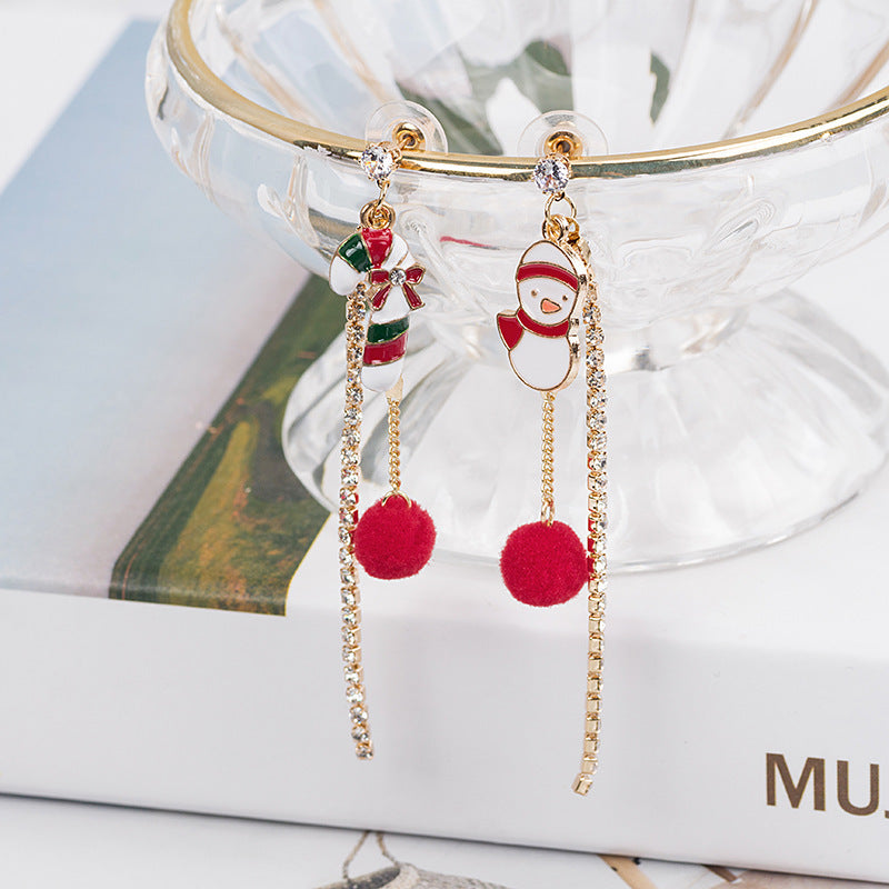 Alloy Sweet Christmas Earrings MYA-QingH013