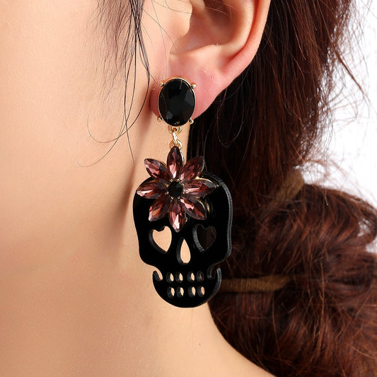 Alloy New Skull Earrings (Minimo de Compra 2) MIC-LeY001