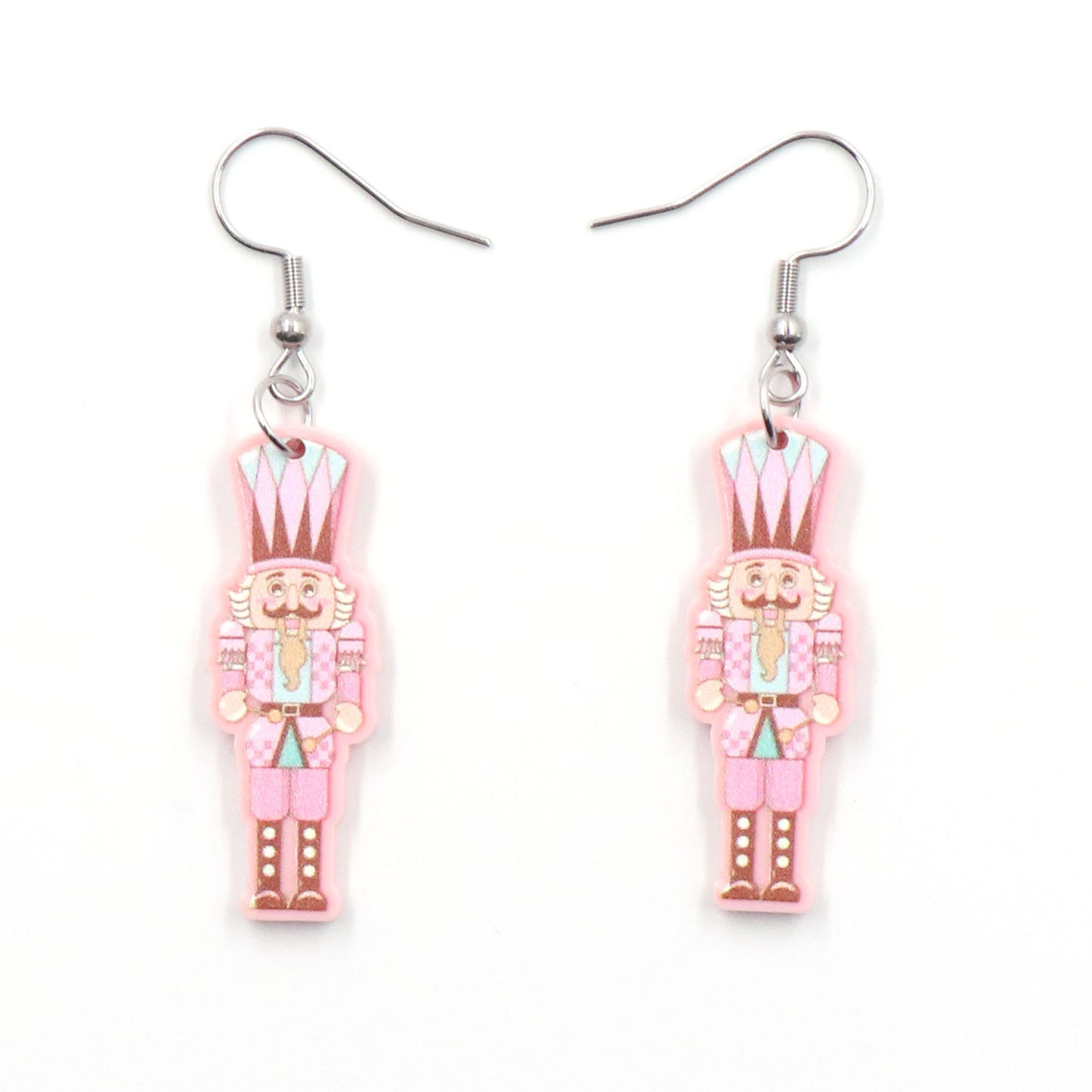 Acrylic Pink Christmas Earrings (Minimo de compra 5) MIC-XiaoY074