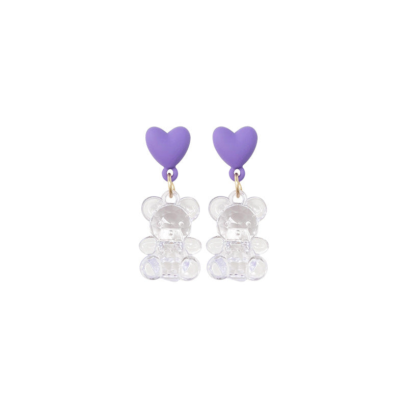 Alloy Bear Love Earrings MYA-ABL033