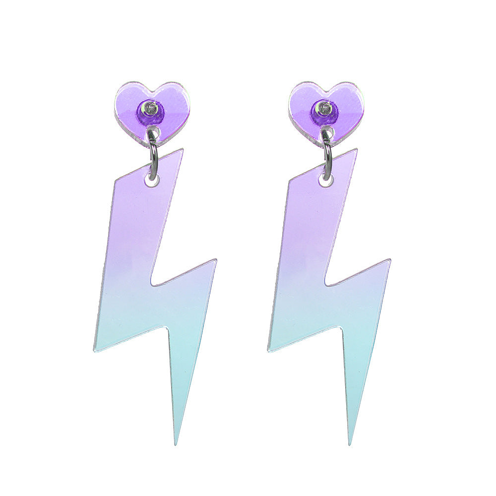 Acrylic Love Lightning Earrings (Minimo de compra 5) MIC-ManT033