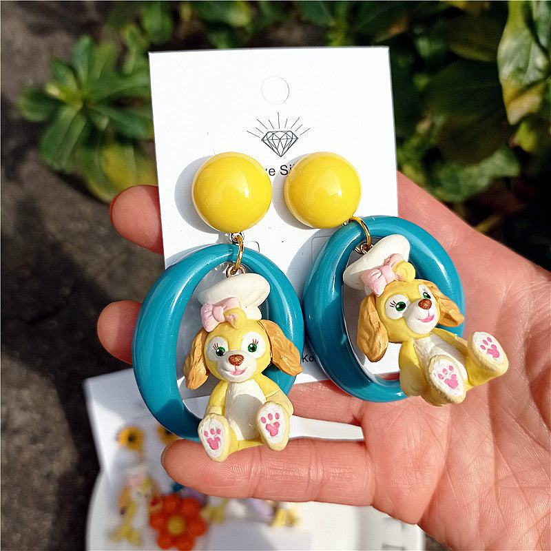 Alloy cartoon cute Duffy bear earrings MYA-XingJ071