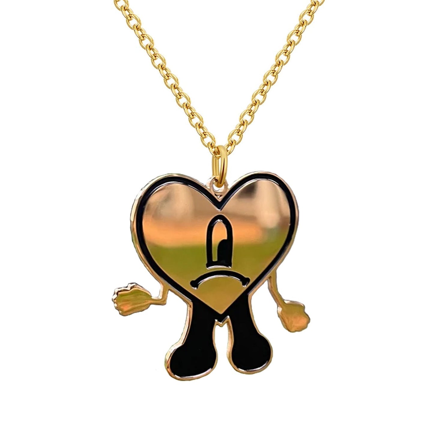 Necklace Stainless Steel Corrosion Drop Oil Heart Shape Minimo de compra 2 (F) XiM003