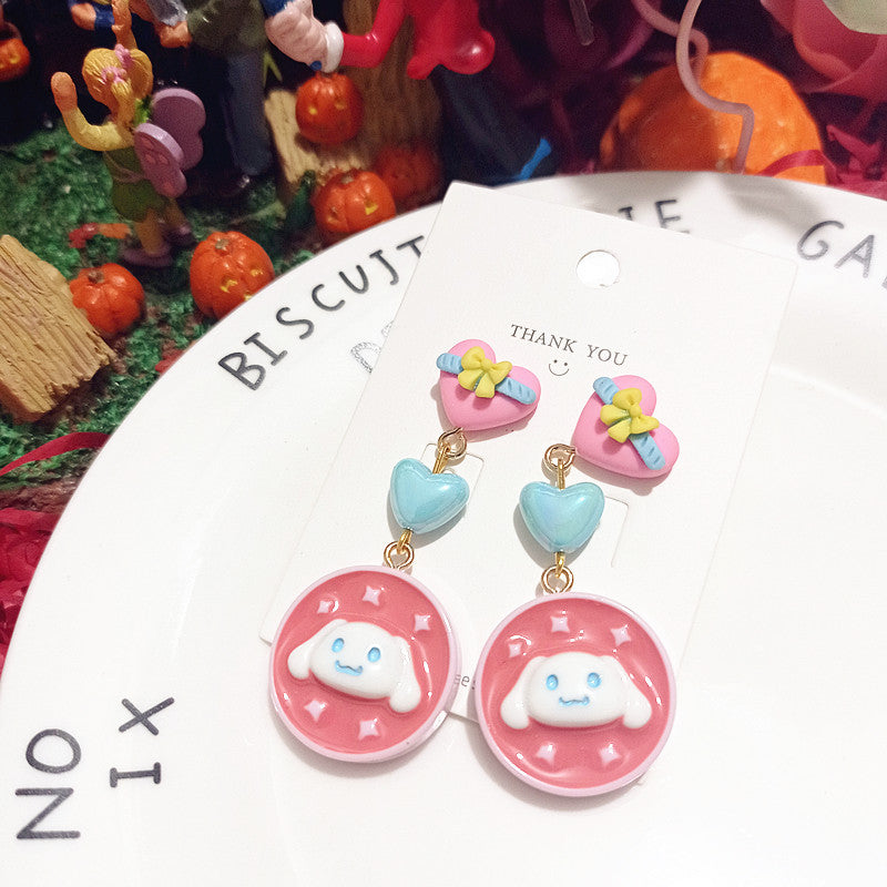 S925 Silver Pin Cartoon Dog Earrings MYA-XingJ026