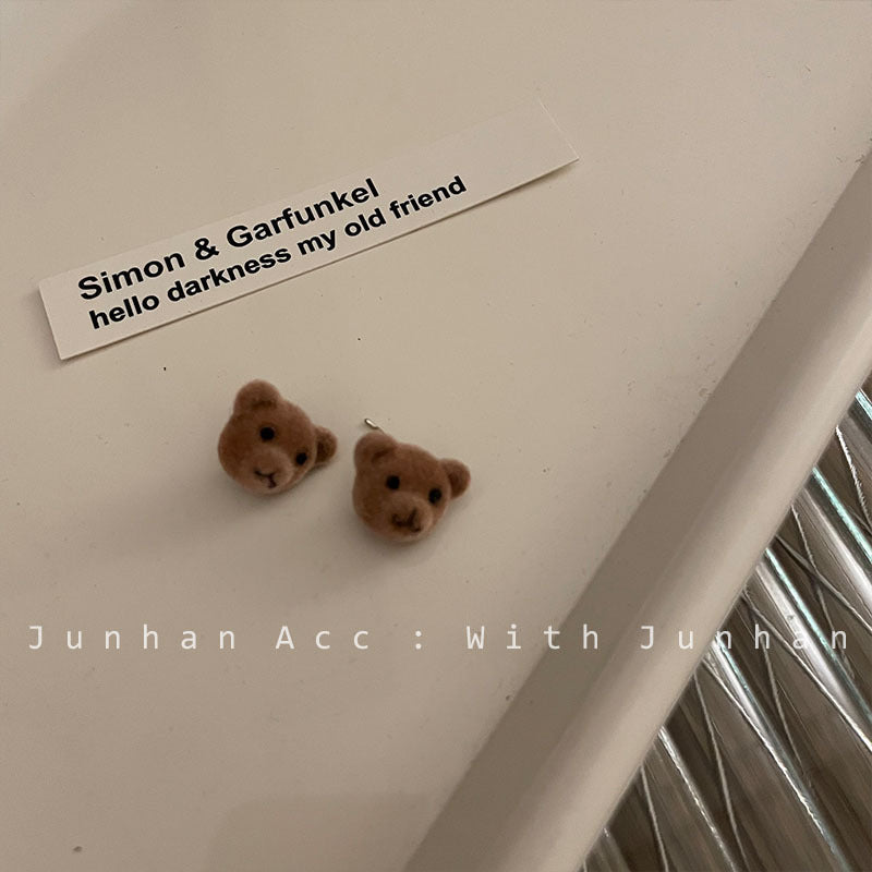 Acrylic coffee bear earrings MIC-JunH001