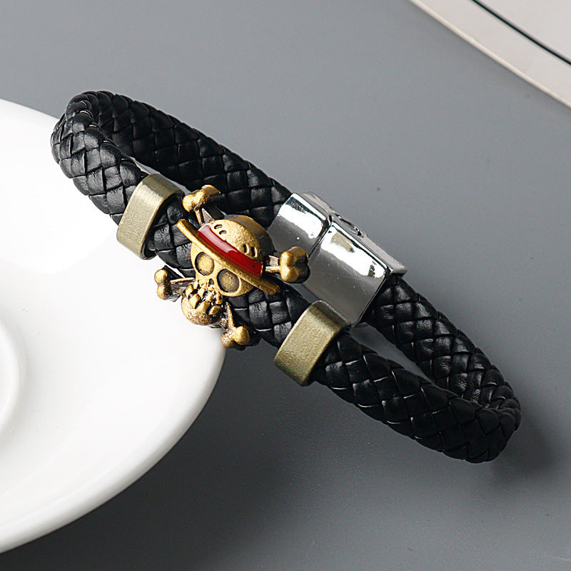 Alloy Skull Pirate Logo Bracelet MIC-AiWen011