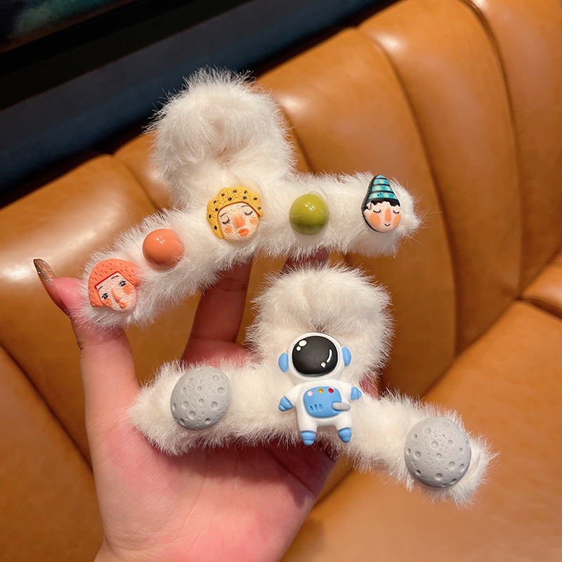 Plush cartoon cute hair clip (Minimo de compra 2) MIC-MiaoD002