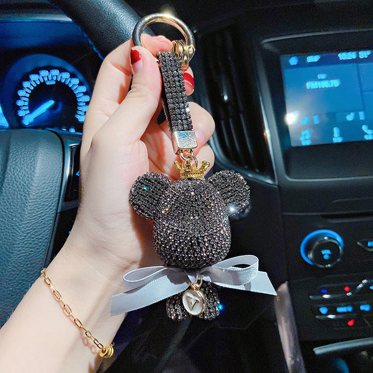 Diamond cartoon violence bear keychain  （Minimo de compra 2） MYA-LianX016