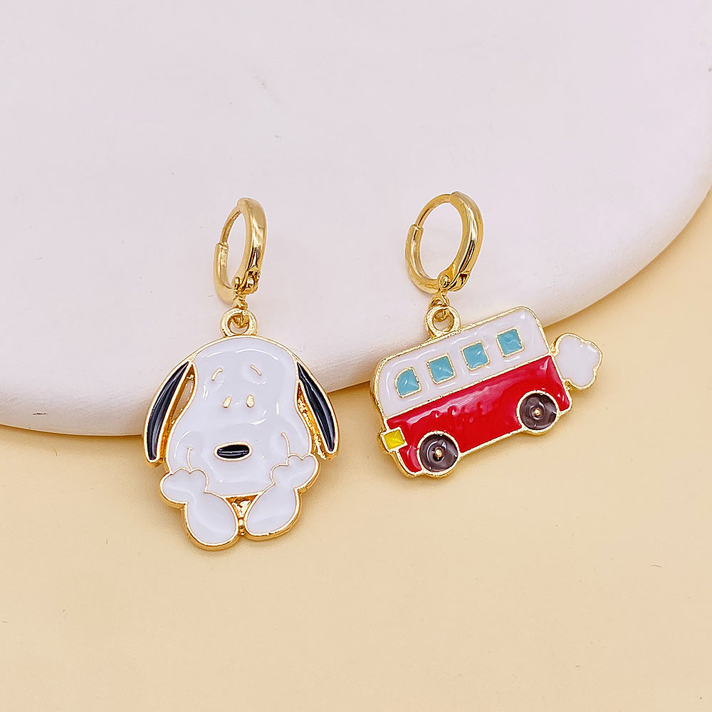 Alloy car puppy earrings MIC-ChenY002