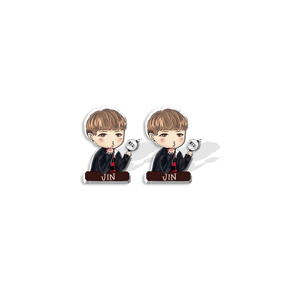 Acrylic BTS bulletproof youth group earrings (Minimo de compra 5) MYA-XiangL053