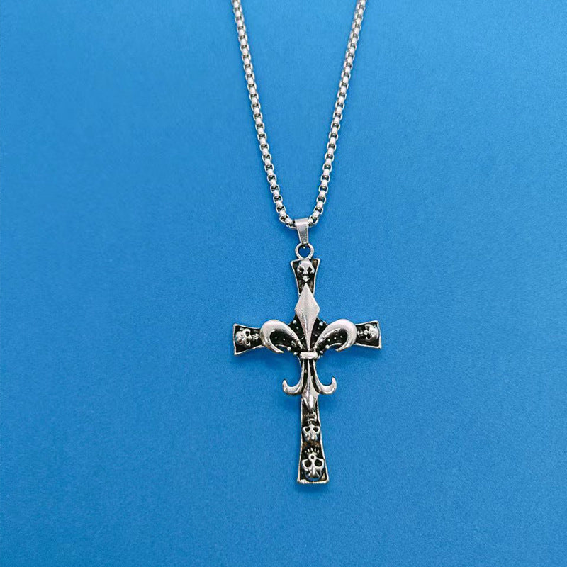 Stainless steel skull cross necklace (Minimo de Compra 2)  MYA-ZhongR006