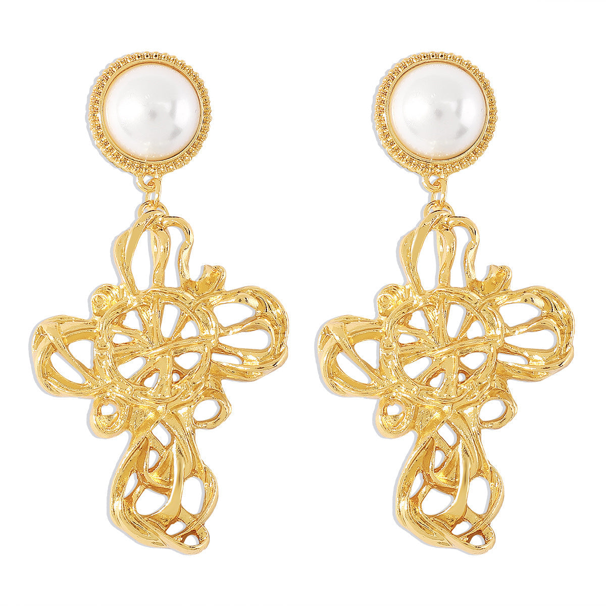 Vintage Cross Earrings MIC-QianD005