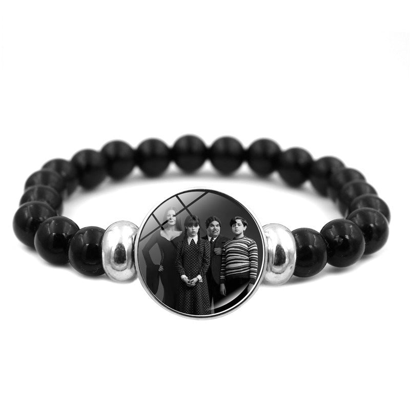 alloy versatile black beaded bracelet MIC-BT-JiaY008