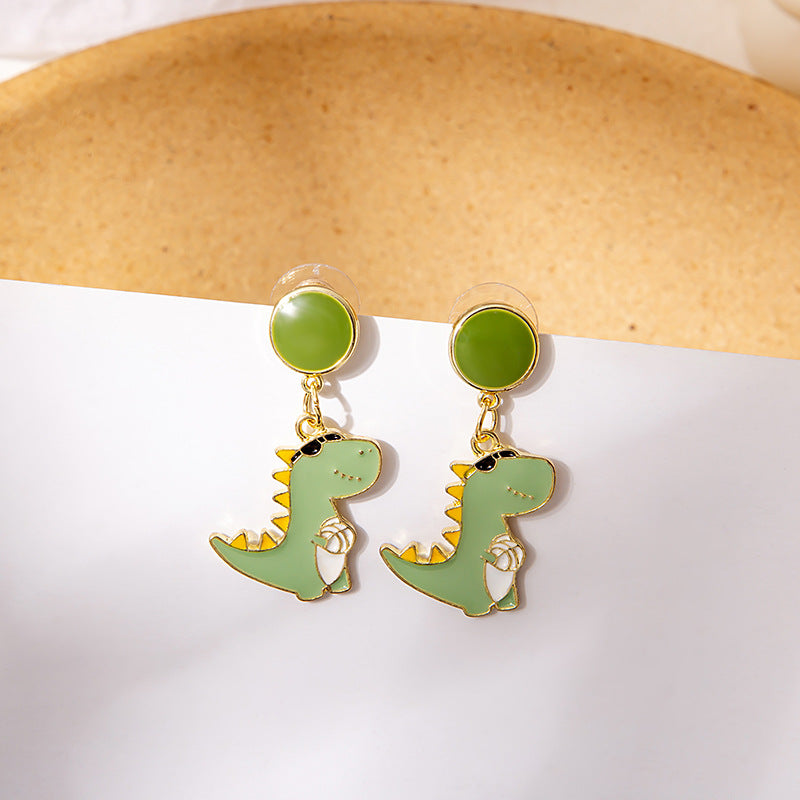 Alloy cartoon deer dinosaur earrings MYA-MDD142