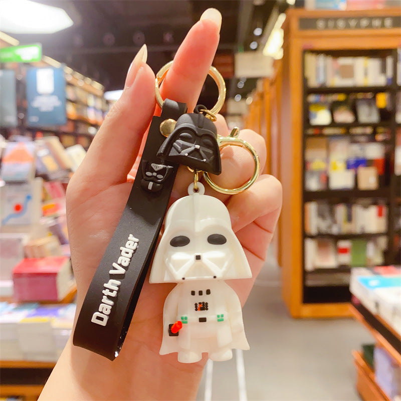 PVC black and white samurai keychain （Minimo de compra 2） MYA-YouM001