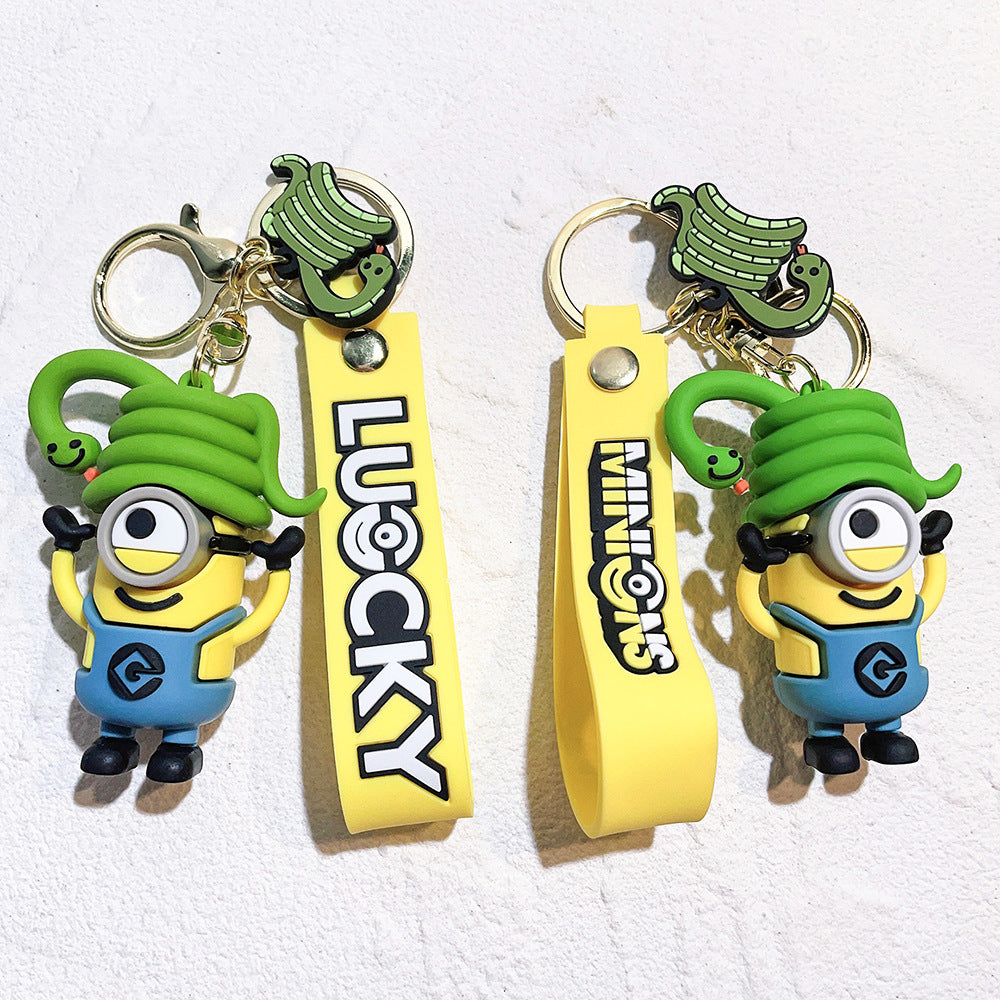 PVC cartoon yellow cute keychain MYA-QiC041