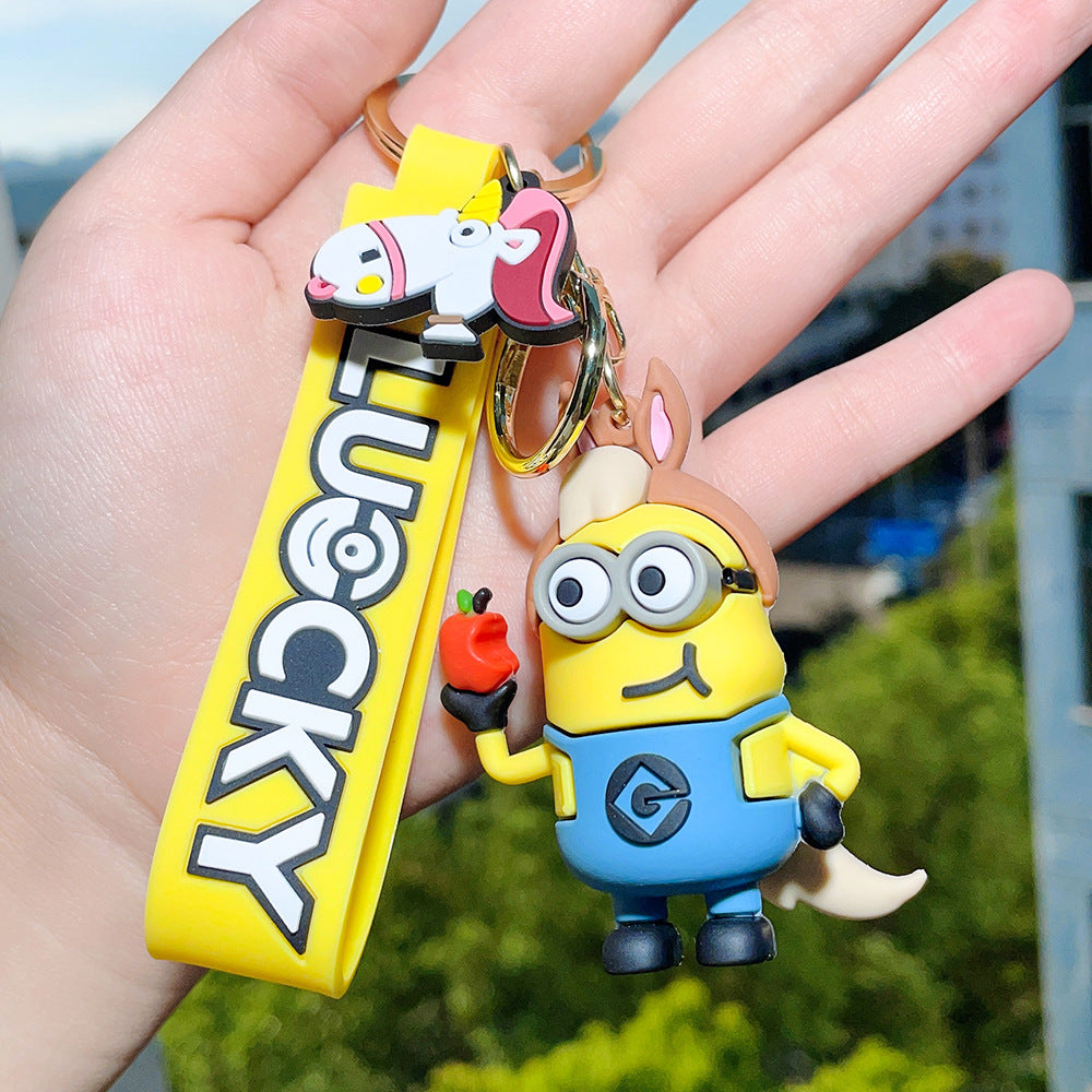 PVC cartoon yellow cute keychain MYA-QiC041