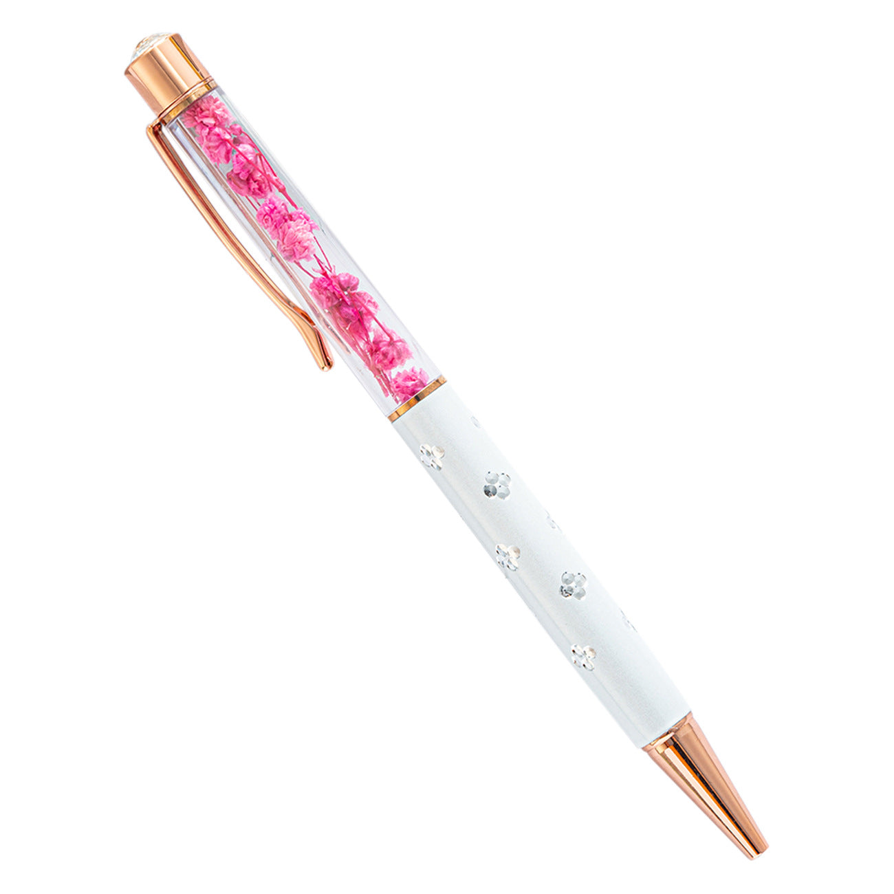 Ballpoint Pen Metal Dried Flower Gel Pen HongD002