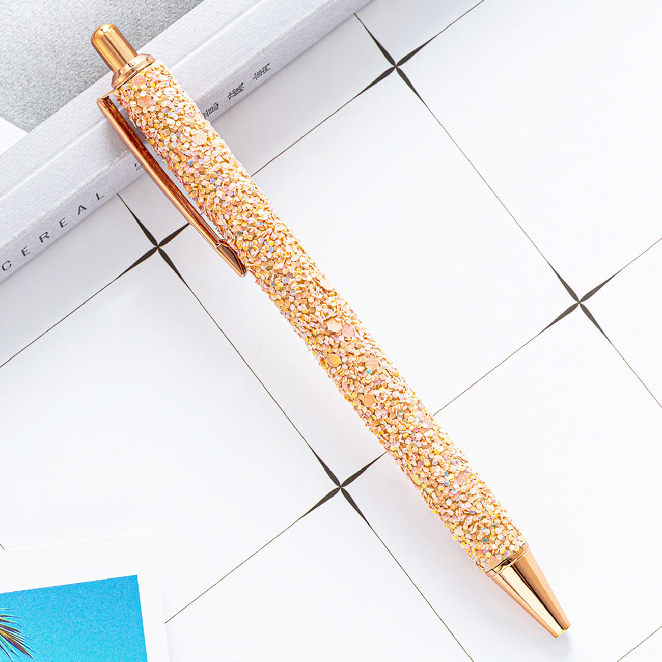 Ballpoint Pen Metal Sequin Press Pen JingL009