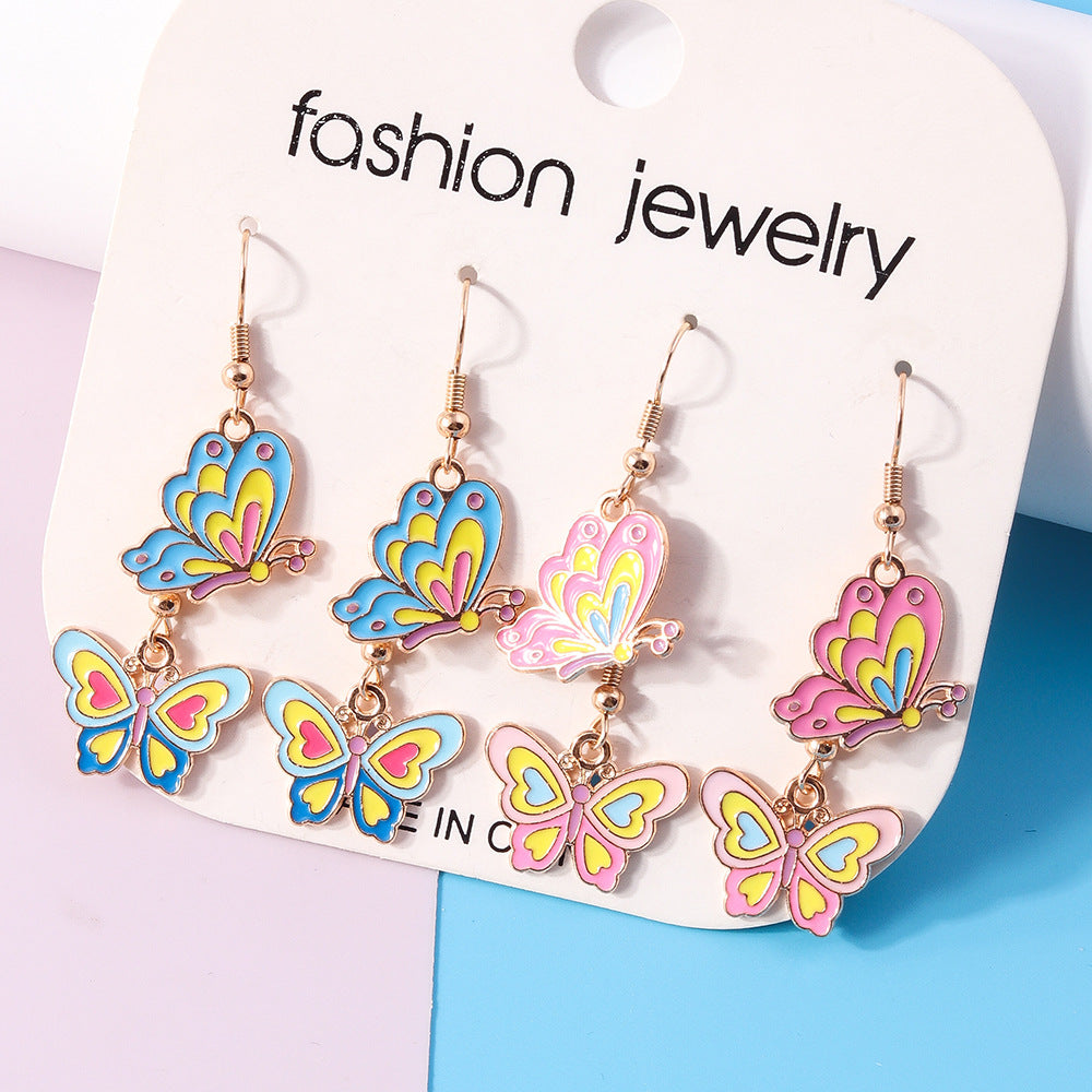 Acrylic New Cute Butterfly Earrings (Minimo de Compra 2) MYA-YueS011