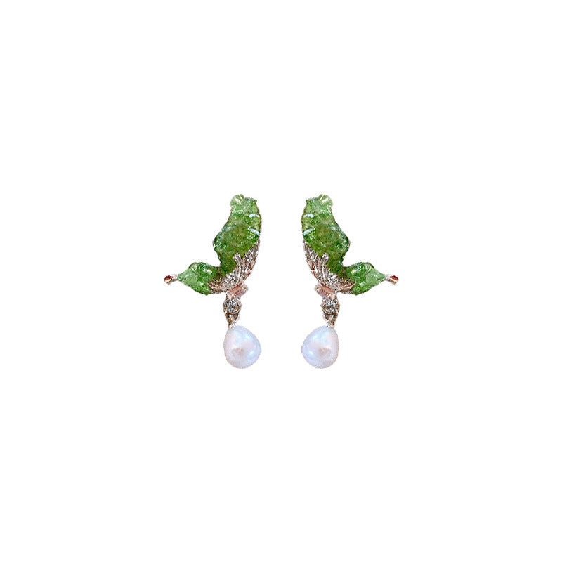 Alloy green crystal butterfly earrings (Minimo de compra 2) MYA-FengM007